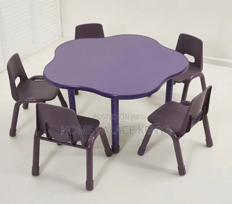 School Table: 6 Seater Fireproof Blossom Kids Table