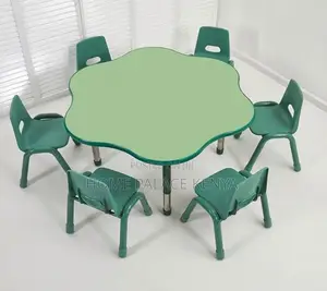 School Table: 6 Seater Fireproof Blossom Kids Table