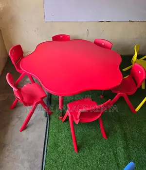 School Table: 6 Seater Fireproof Blossom Kids Table