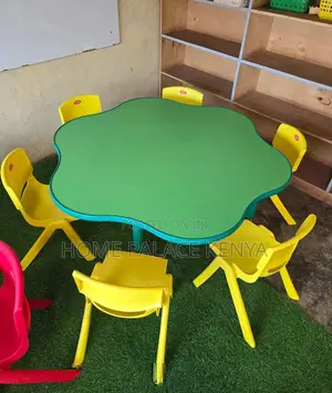 School Table: 6 Seater Fireproof Blossom Kids Table