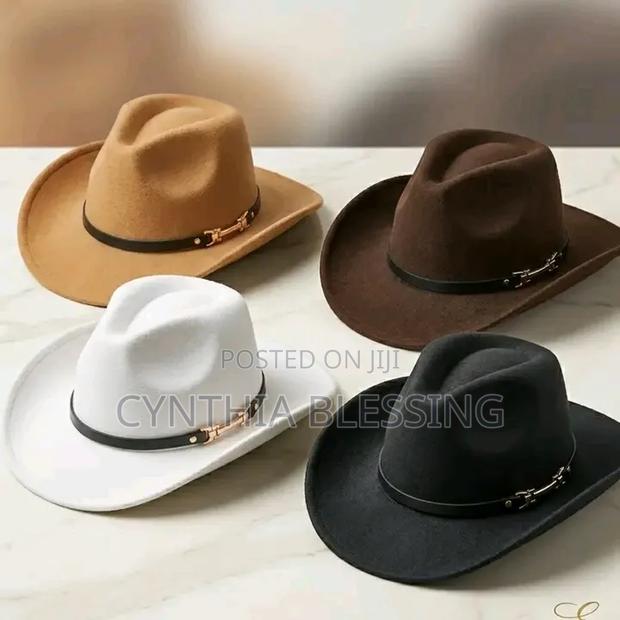 Woolen Cowboy Hats With Belt - main view