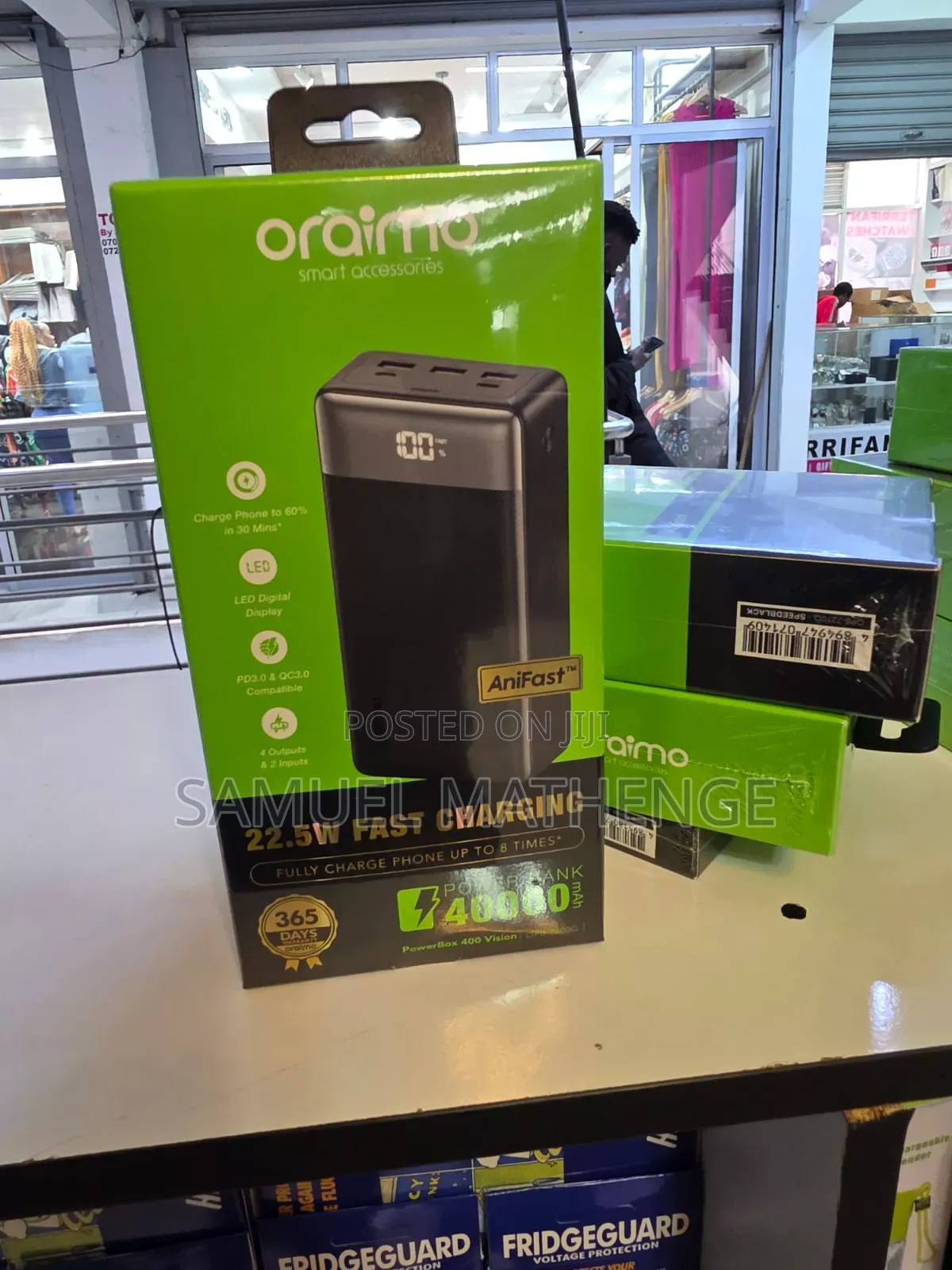 Oraimo PowerBox 400 22.5W Fast Charge 40000mAh Portable Battery Pack