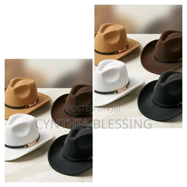 Woolen Cowboy Hats With Belt - thumbnail 2