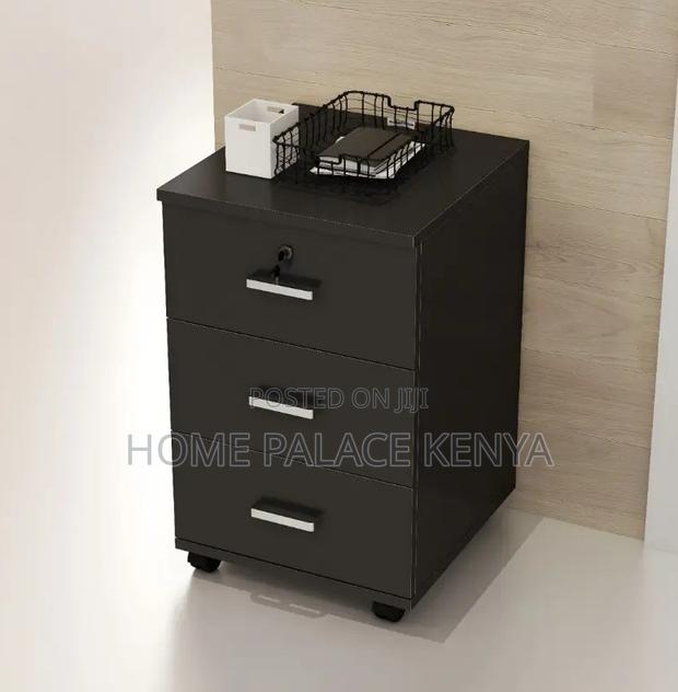 Office Drawer: 3 Drawer Wooden Mobile Pedestal - main view