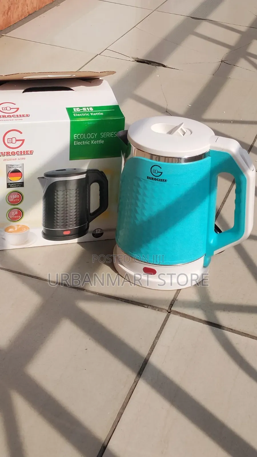 Eurochef 1500W Cordless Water Boiler 2 Litres Plastic