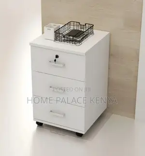 Office Drawer: 3 Drawer Wooden Mobile Pedestal