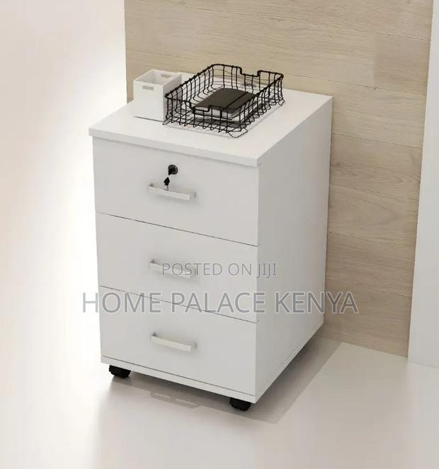 Office Drawer: 3 Drawer Wooden Mobile Pedestal - thumbnail 2