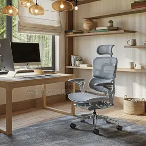 Office Chairs; High Back White Fabric Orthopedic Office Chairs