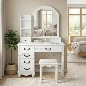 Dressers; White Home Dressing Room Artistic Vanity Set