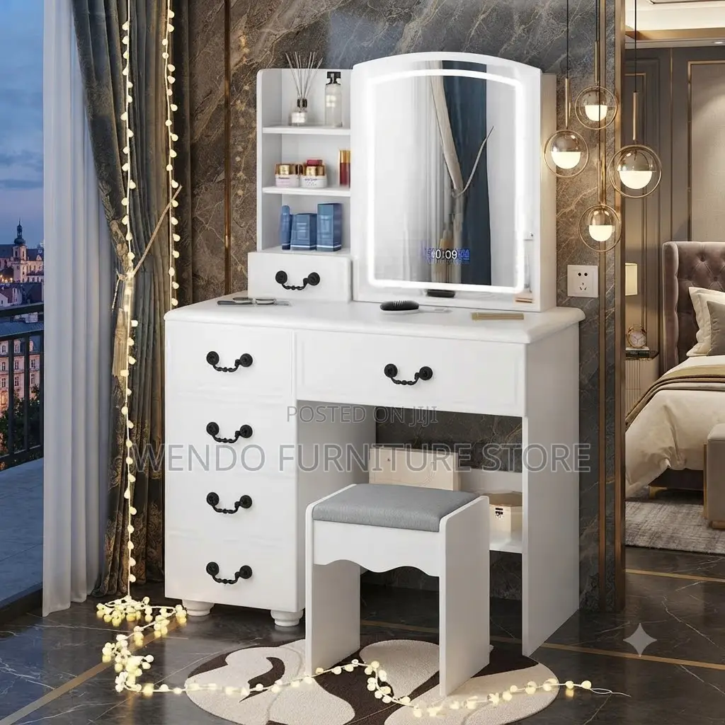Dressers; White Home Dressing Room Artistic Vanity Set