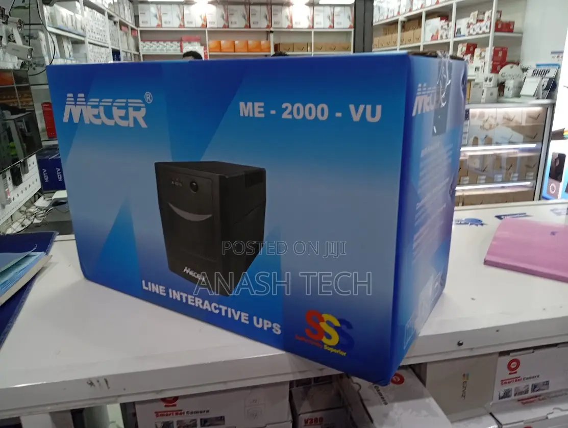 Mecer 2000VA Line Interactive UPS – Surge Protection & Battery Backup