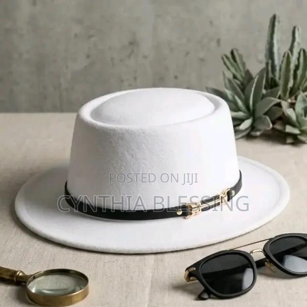 White French Design Fedora Hat With Belt_fp1x
