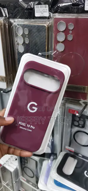 Maroon Google Pixel 10 Pro Silicone Case Features a Soft-Touch