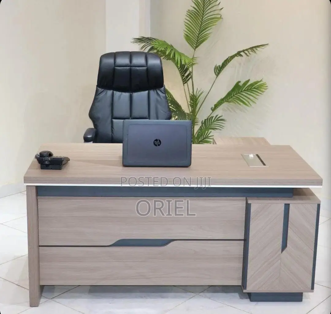 Office Desk : 1600MM Executive Office Desk With Cable Management