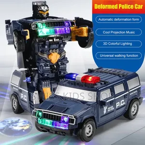 Police Transformer Robot Car