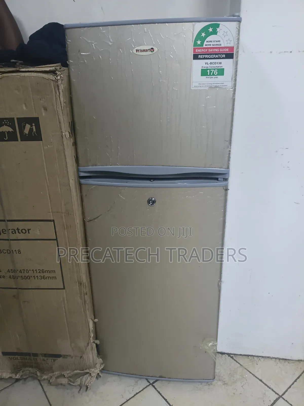Volsmart 138L Double Door Refrigerator