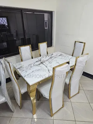 White Marble Dining Table Set