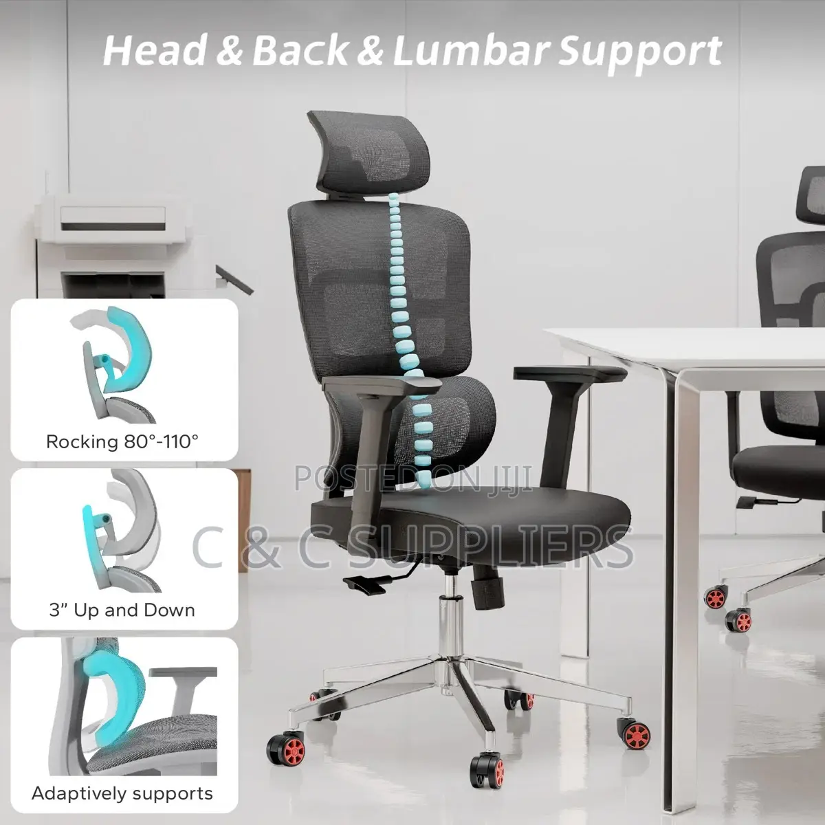 Modern High Back Staffroom Ergonomic Chair.