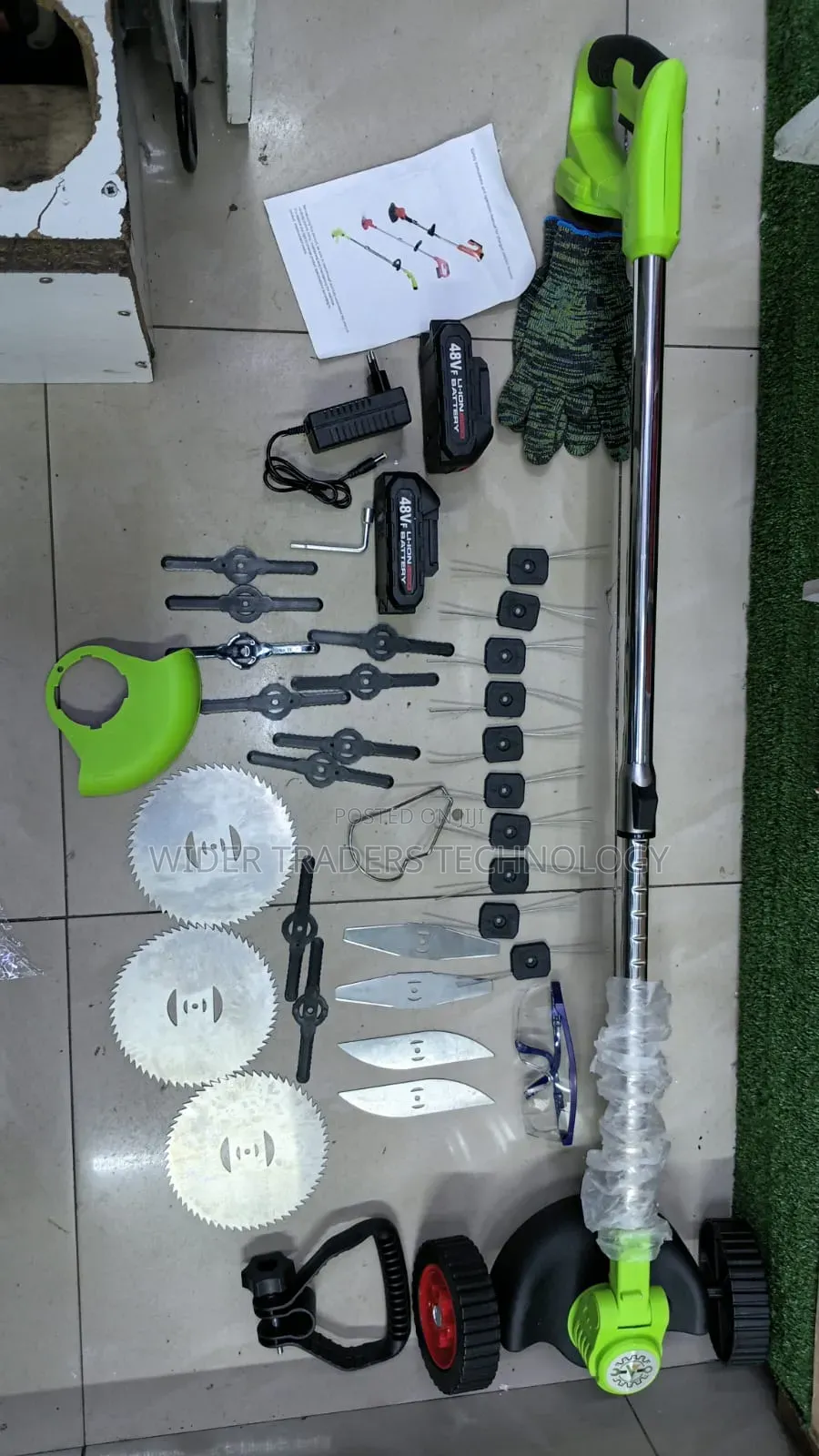 48V Cordless Electric Grass Trimmer and Brush Cutter Kit
