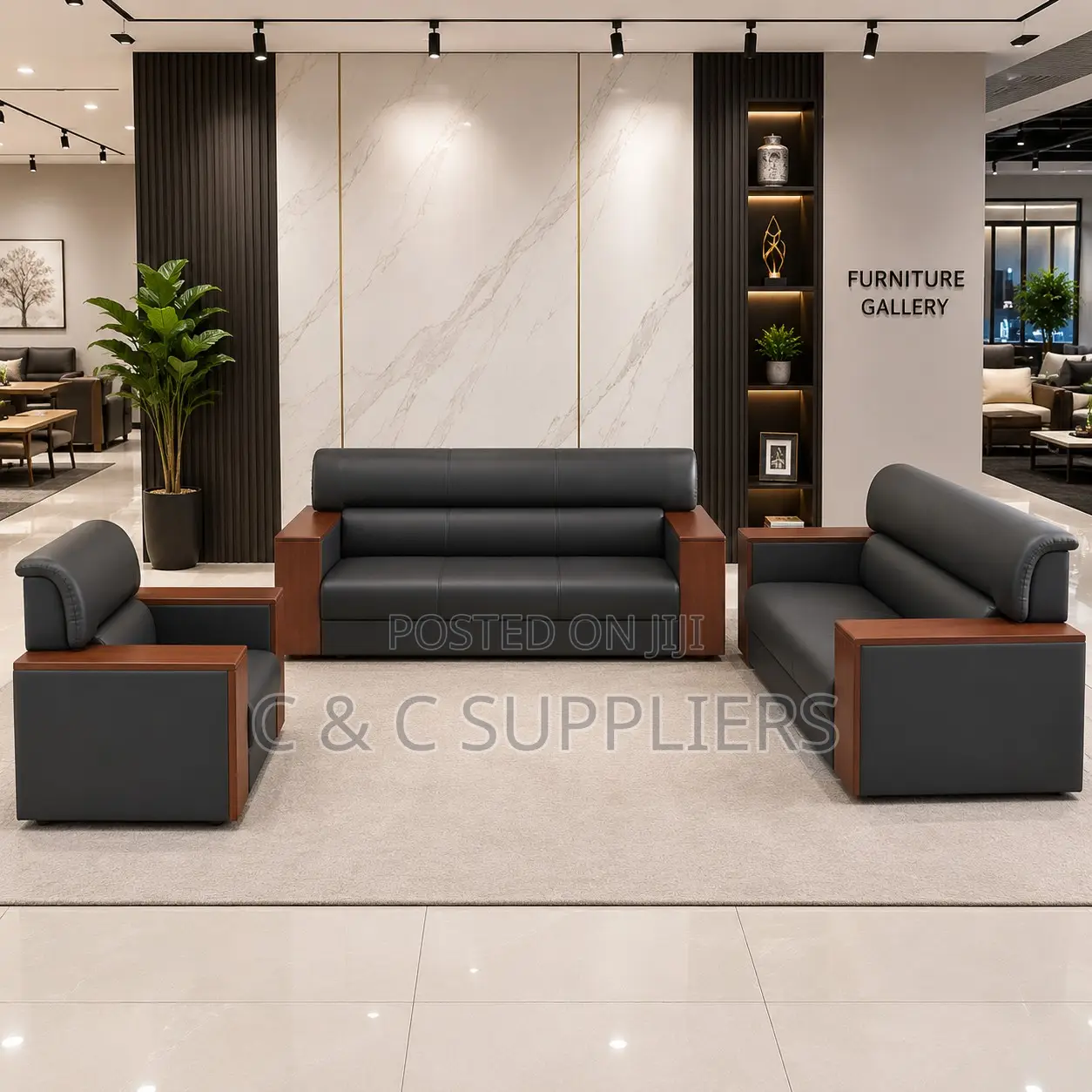 5-Seater Leather Sofa.