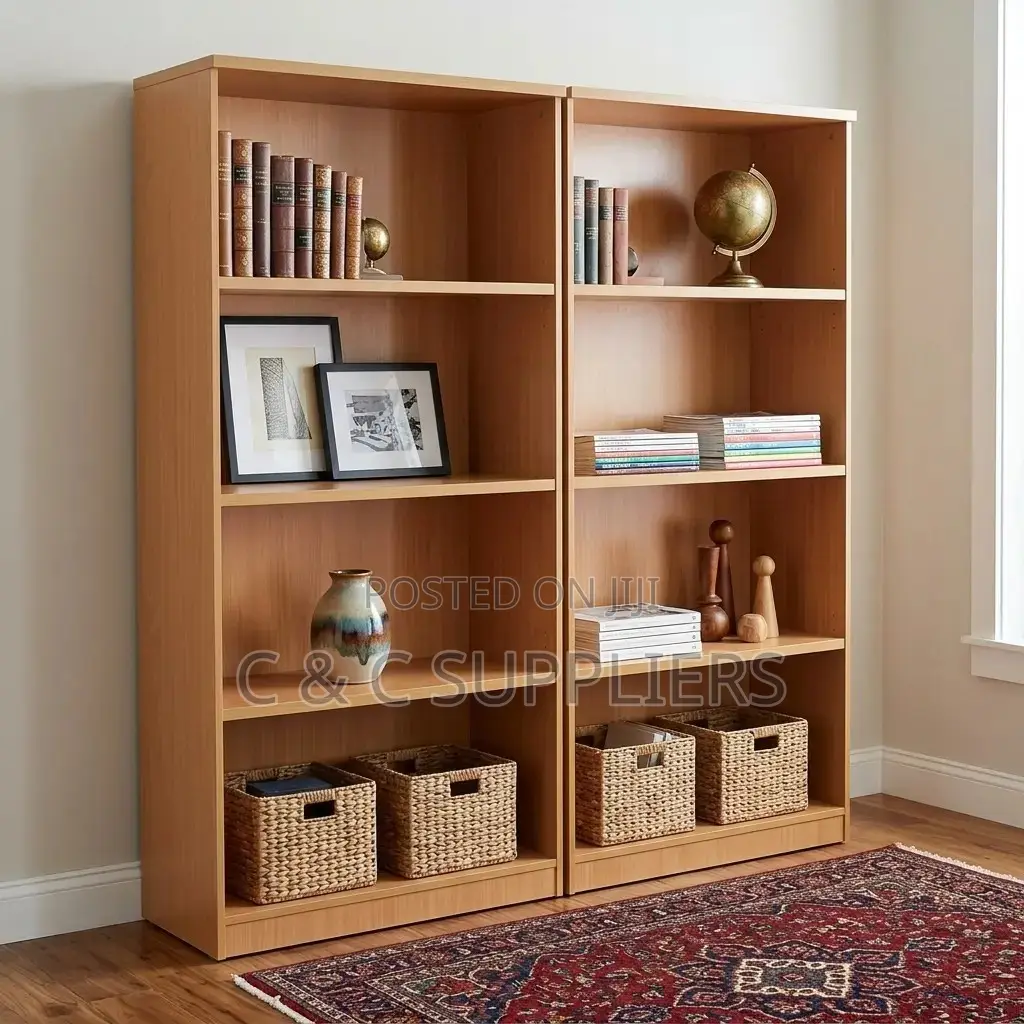 4-Tier Wooden Bookcase.