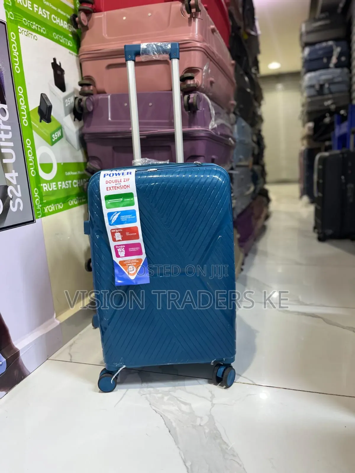 Single Medium Unbreakable Rubber Suitcases