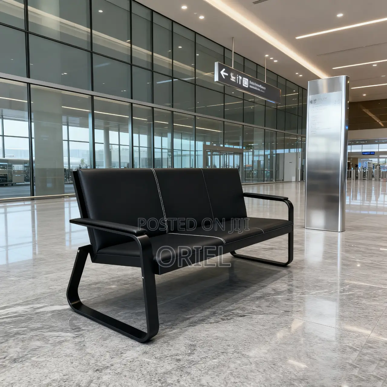 Office Waiting Sofa : 5-Seater Reception Sofa