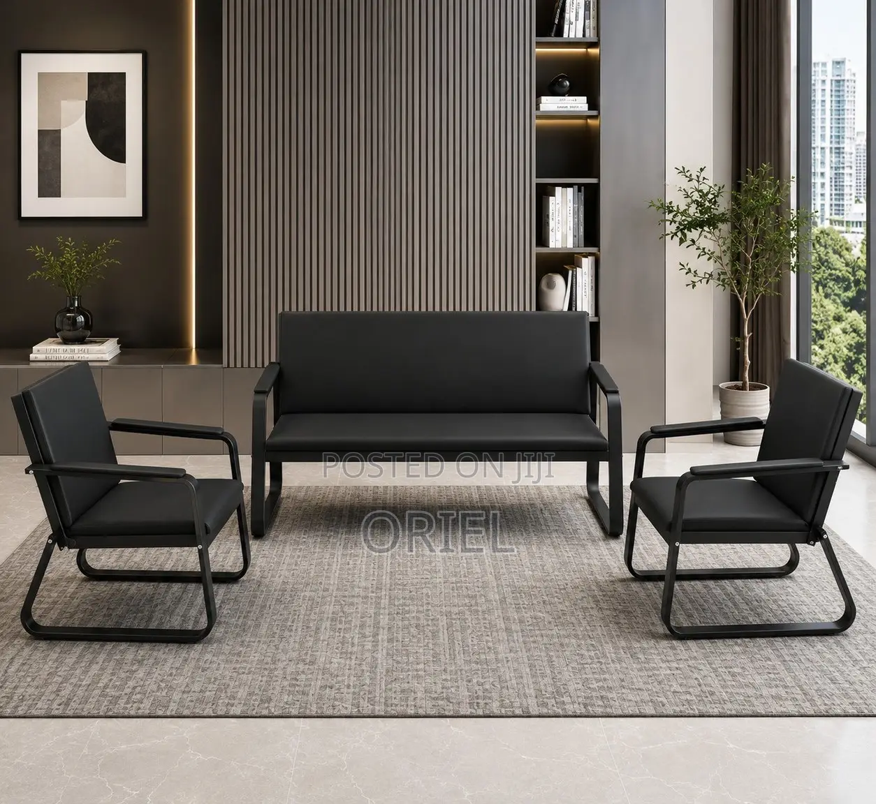 Office Waiting Sofa : 5-Seater Reception Sofa