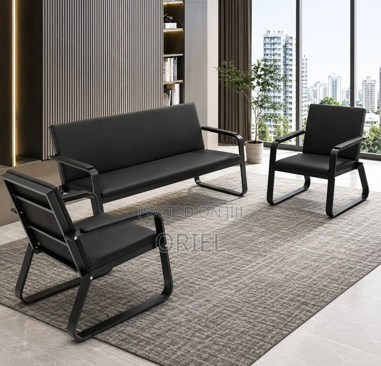 Office Waiting Sofa : 5-Seater Reception Sofa