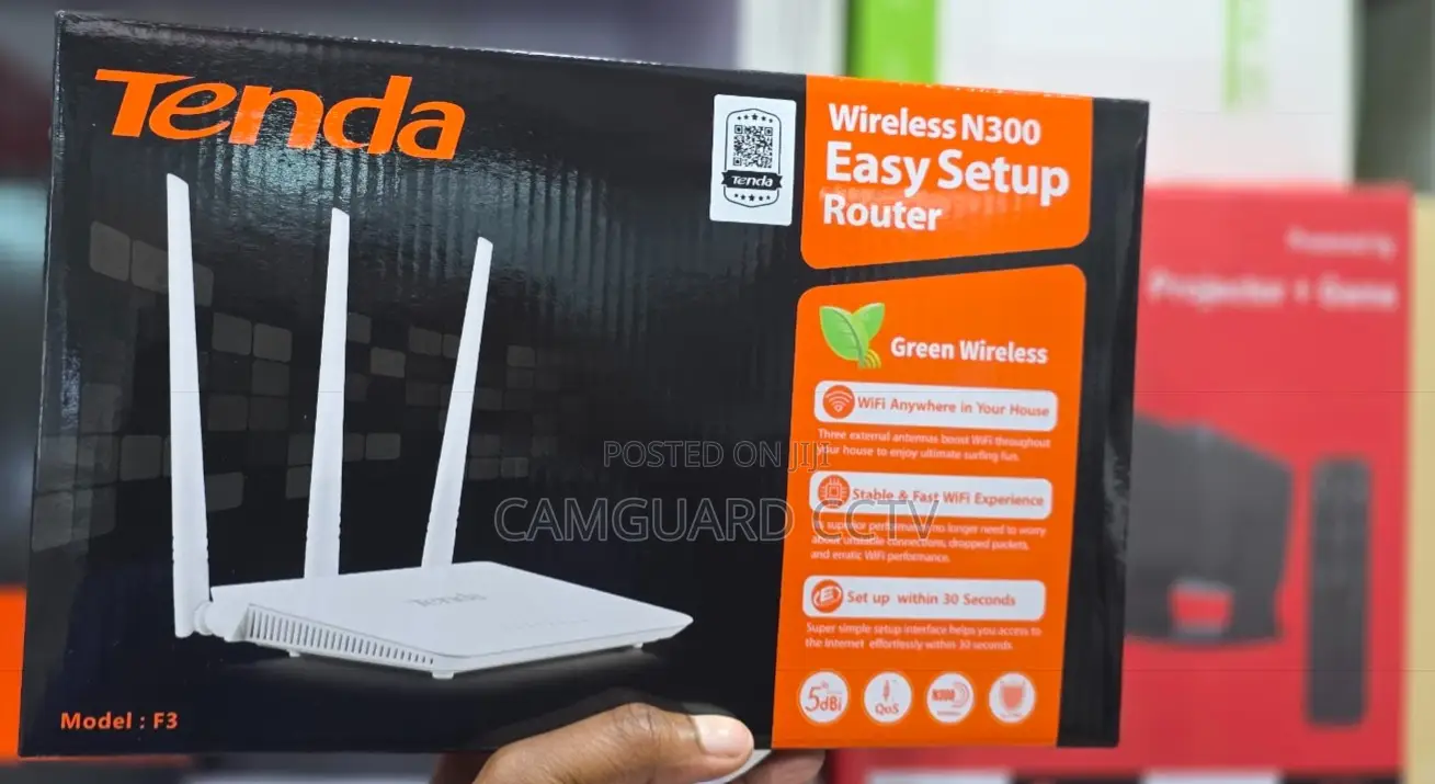 Tenda F3 N300 Broadband Wireless Router 3 X 5dBi Antennas
