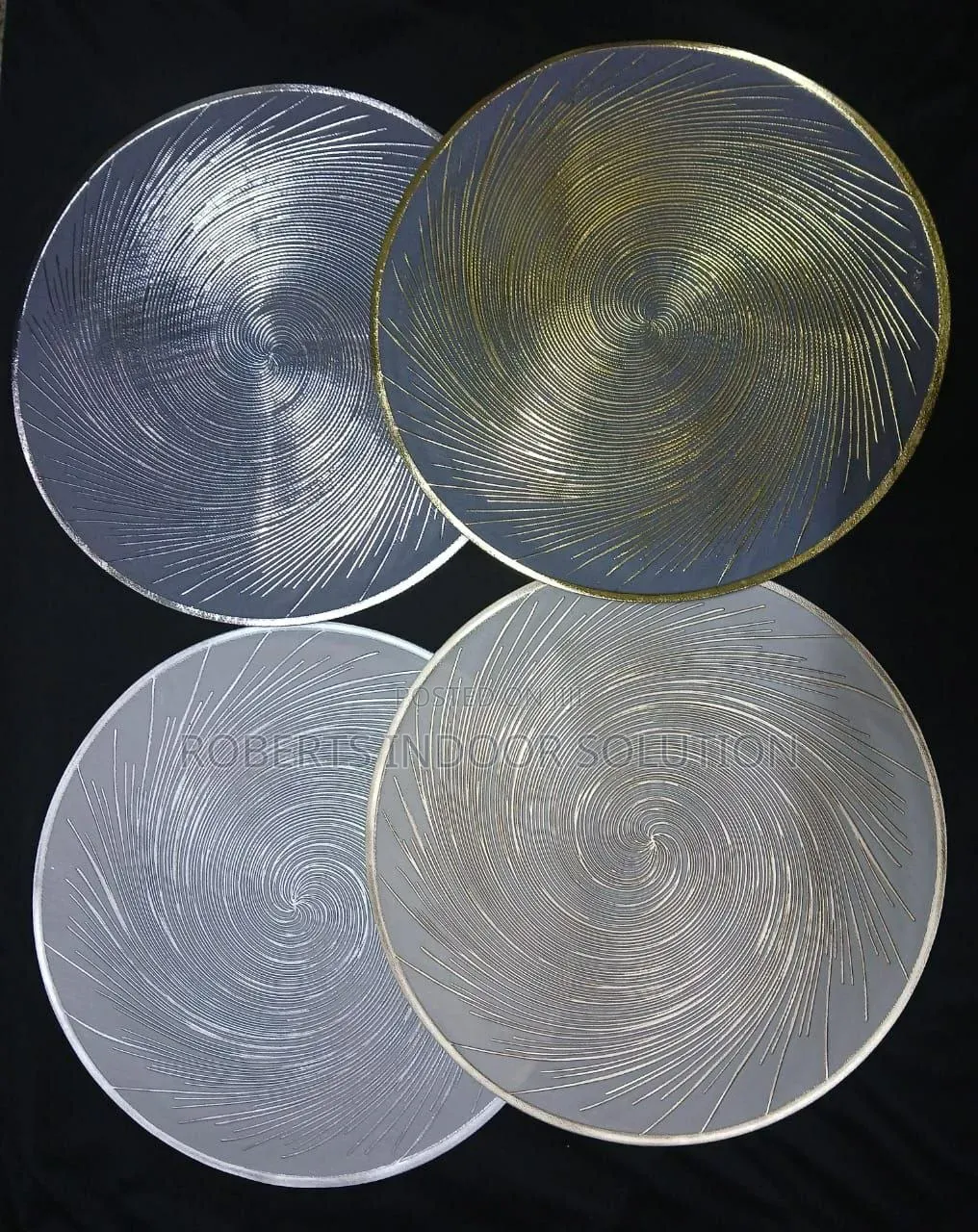 6pcs PVC Waterproof Non Woven Table Mats