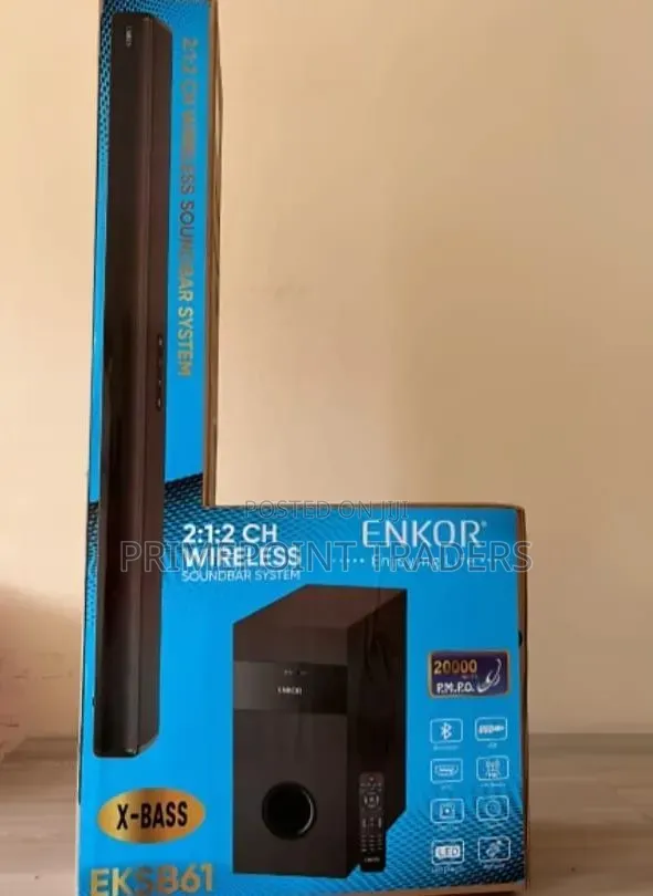 Soundbar,Powerful Wireless Audio With the Enkor 2:1:2 Soundbar System