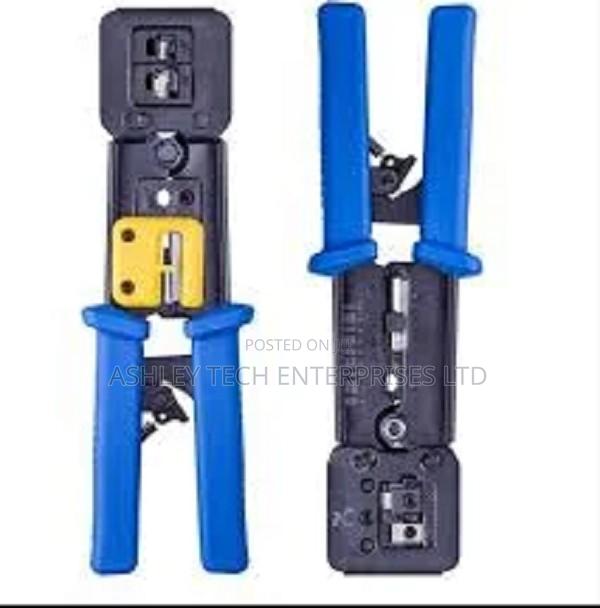 Professional RJ45 Pass Through Crimping Stripping Tool - main view