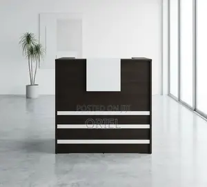 Office Reception Desk : Black 1200MM Custom Office Reception Desk