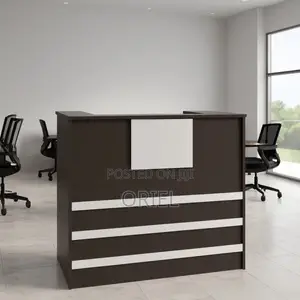 Office Reception Desk : Black 1200MM Custom Office Reception Desk