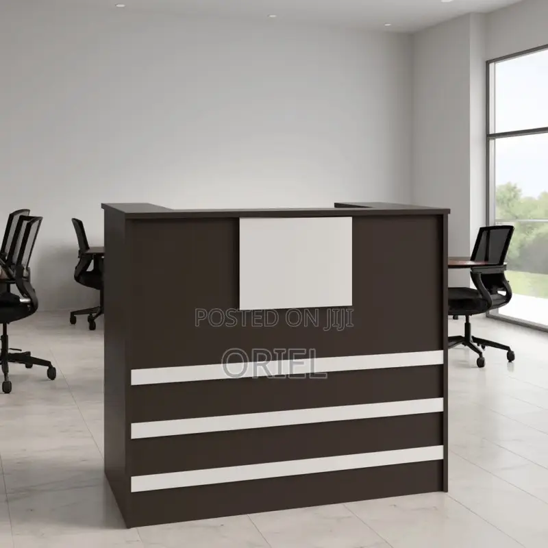 Office Reception Desk : Black 1200MM Custom Office Reception Desk