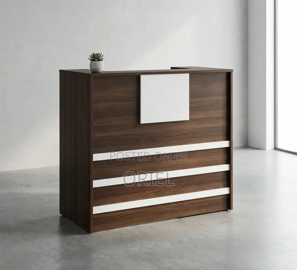 Office Reception Desk : Black 1200MM Custom Office Reception Desk