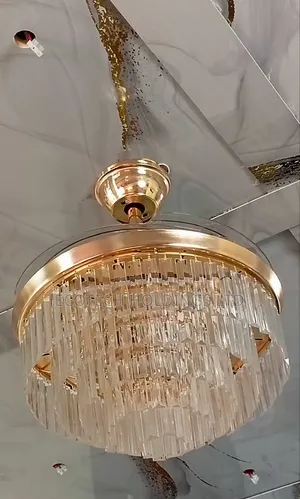 Size 500mm Fan Crystal 3 Color Chandalia