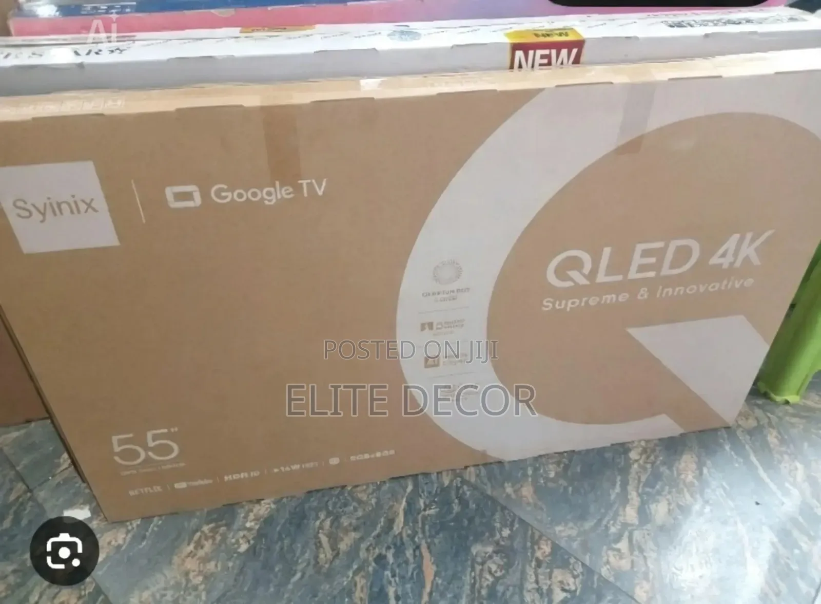 Syinix 55-Inch QLED UHD Google Smart TV – Quantum Dot Color, HDR10
