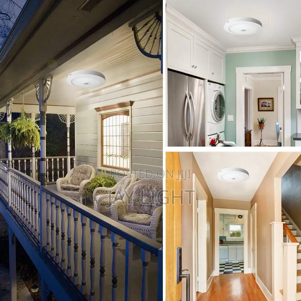 Round Surface Mount LED Panel Ceiling Light for Bathroom With Sensor