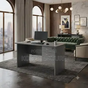 Office Desk; Home Office Clerical Gray Top Study Table