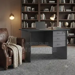 Office Desk; Home Office Clerical Gray Top Study Table