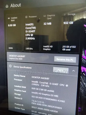 Desktop Computer Dell 8GB Intel Core i3 HDD 1T