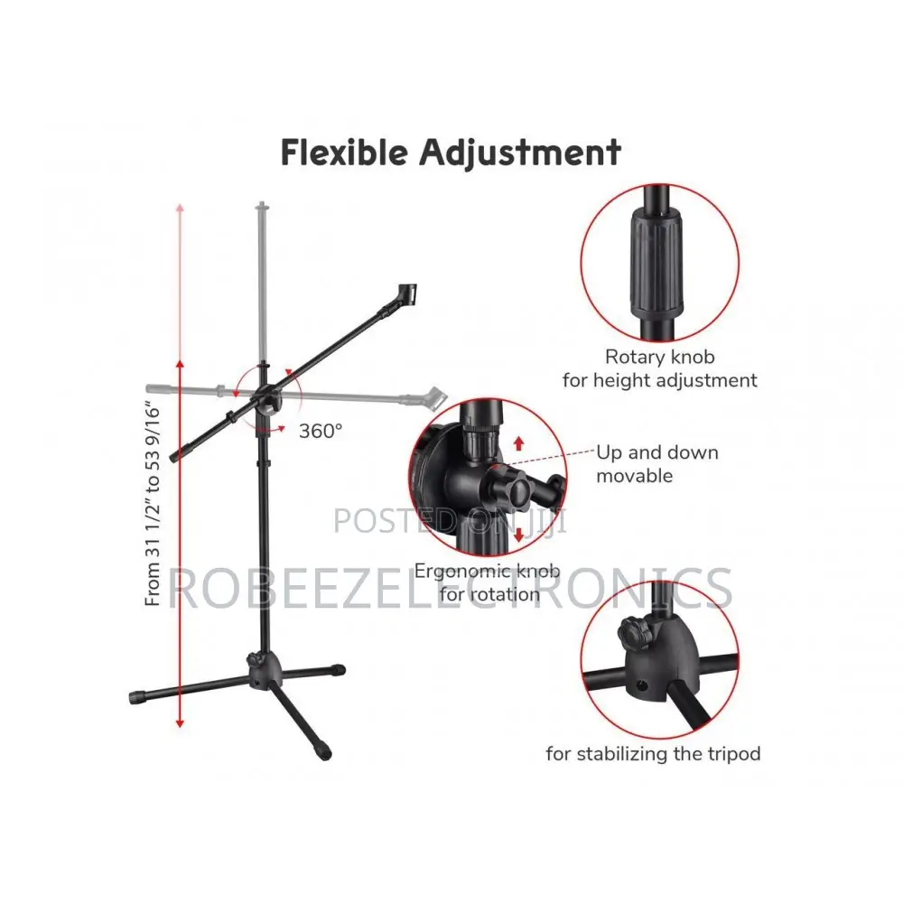 1.4m Audio Stand With Boom Attachment