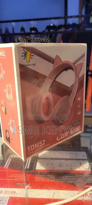 YDM52 RGB Cat Ear Wireless Foldable Bluetooth Headphones