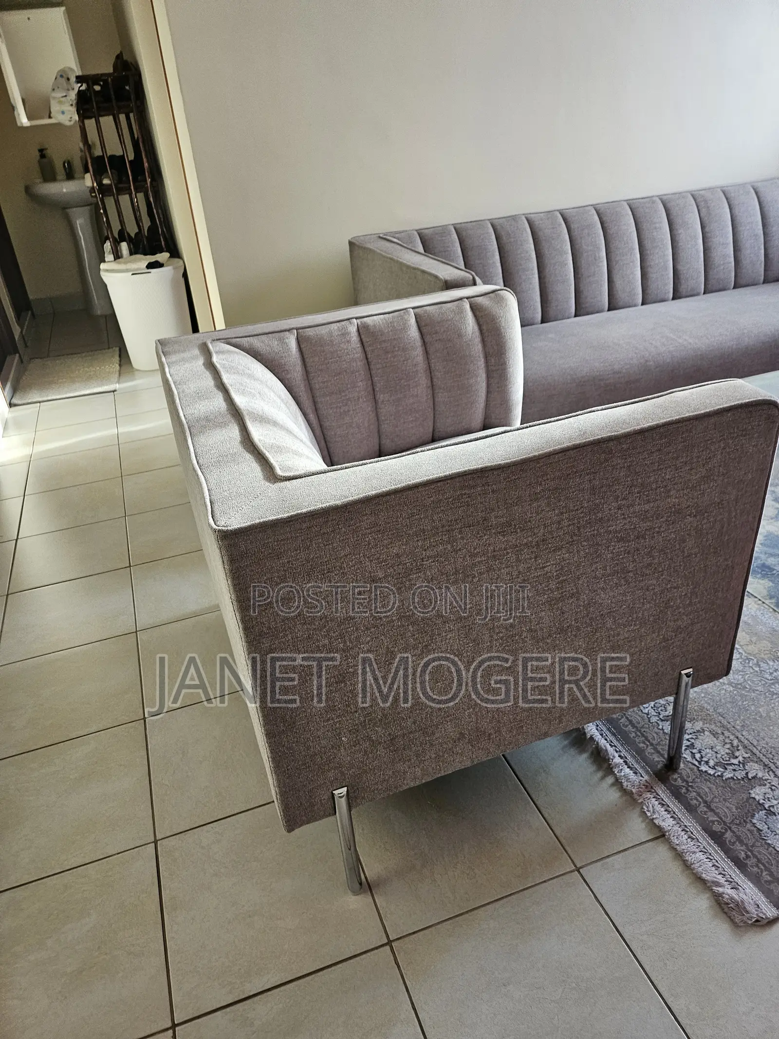 Grey Sofas,in Very Good condition.Used for 1 Year Sparingly
