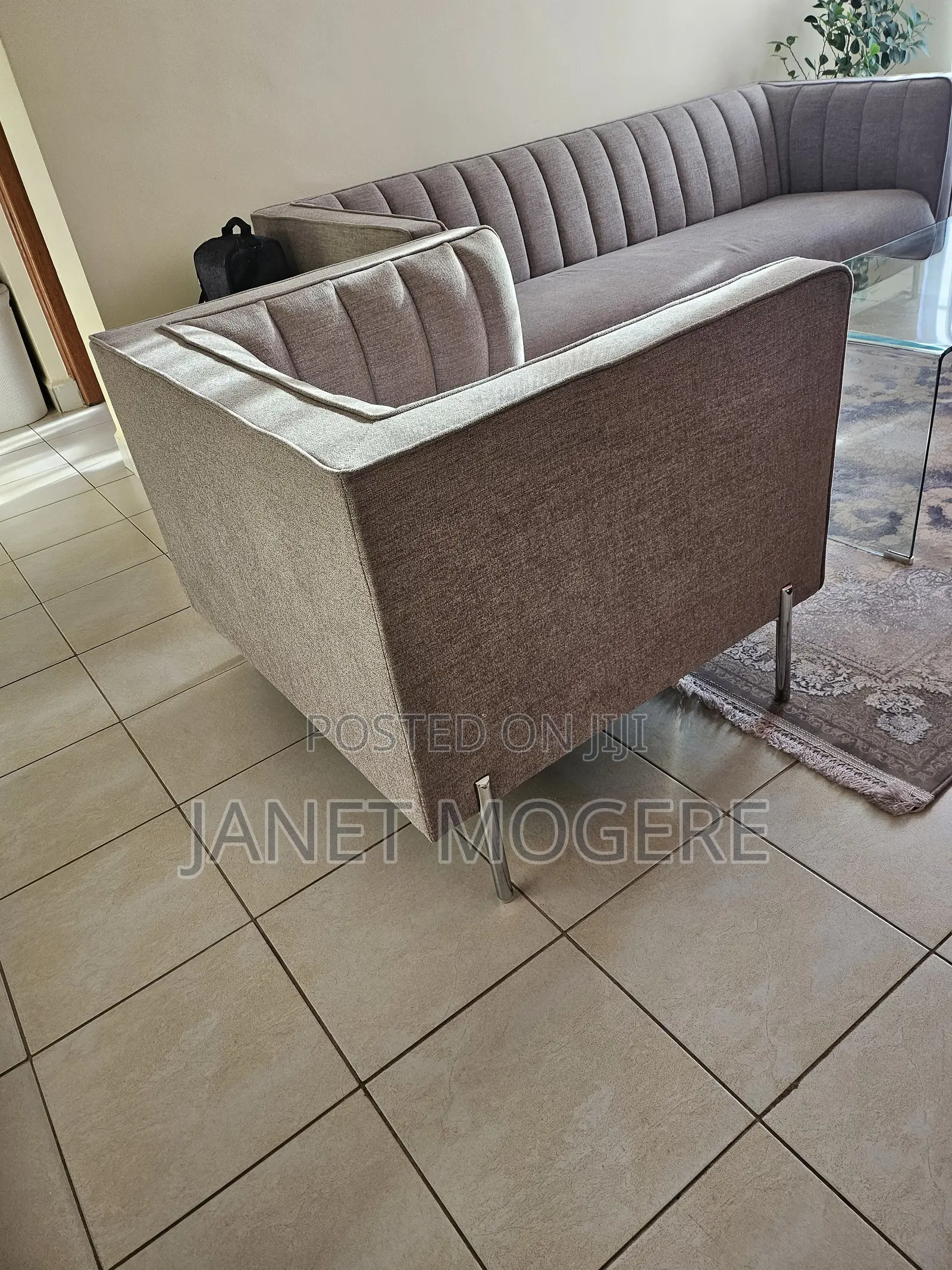 Grey Sofas,in Very Good condition.Used for 1 Year Sparingly