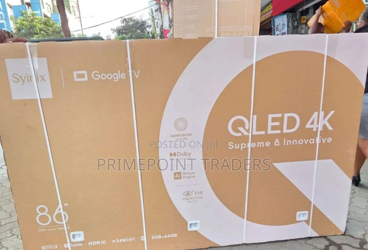 Synix Google QLED TV 86 Inch ,Big Screen