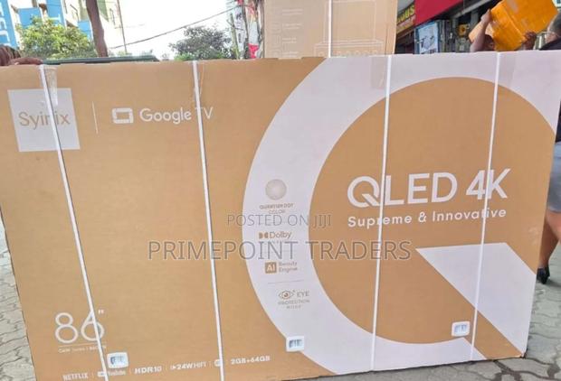 Synix Google QLED TV 86 Inch ,Big Screen - thumbnail 2