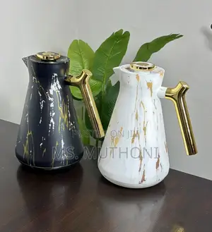 1L Premium Marble Gold Vacuum Flasks.